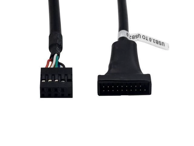 Alt view image 4 of 5 - USB 3.0 to USB 2.0 Motherboard Adapter Cable 19 Pin USB 3.0 Male to 9 Pin USB 2.0 Female Header Converter USB 3.0 Header to USB 2.0 Motherboard Cable 6 inch/15cm 2-Pack