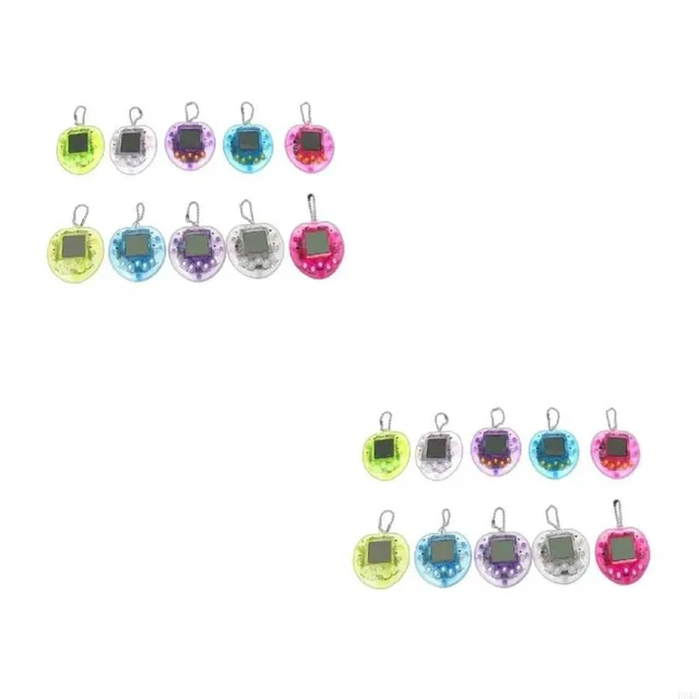 Alt view image 4 of 7 - Virtual Pet Keychain Retro Handheld Game Machine Electronic Digital Pets Keyring Handheld Electronic Pet Game Toy for Kids Boys and Girls Retro Style Random Color