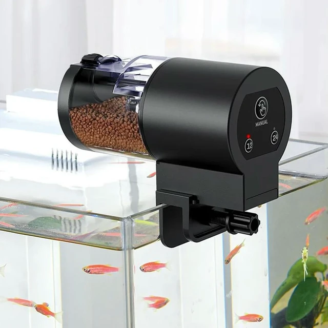Alt view image 11 of 14 - Auto Fish Tank Feeder Large Capacity Aquarium Fish Food Dispenser 100Ml Aquarium Goldfish Feeder for Aquarium and Turtle Tank