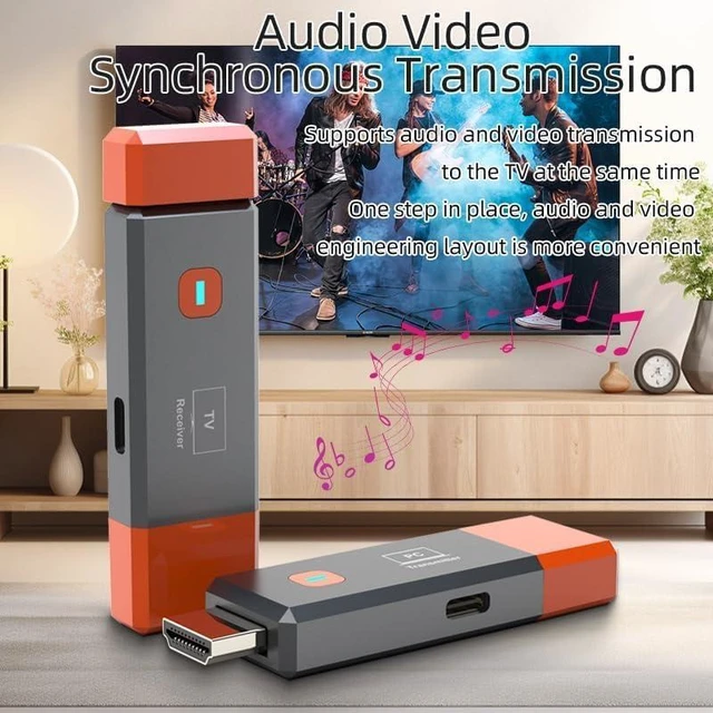 Alt view image 3 of 7 - Wireless HDMI Extender Kit with Transmitter and Receiver 328FT/100M 2.4G/5G HDMI Video and Audio Transmission 4K Decoding 1080P Output Plug and Play Screen Projection for Laptop TV Box Projector