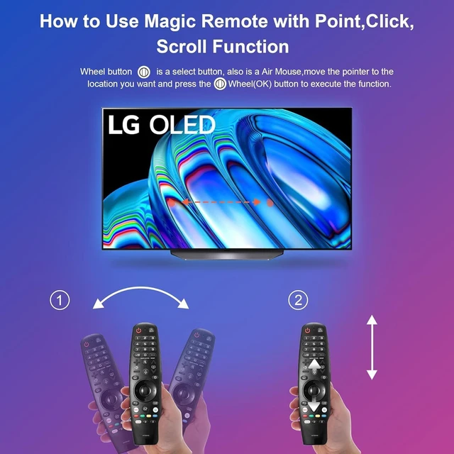 Alt view image 4 of 6 - AKB75855501 Voice Magic Remote Control Universal Smart TV Remote Replacement TV Remote with Pointer Function Voice Search Mouse Pointing and Scroll Wheel Controls