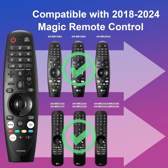 Alt view image 6 of 6 - AKB75855501 Voice Magic Remote Control Universal Smart TV Remote Replacement TV Remote with Pointer Function Voice Search Mouse Pointing and Scroll Wheel Controls