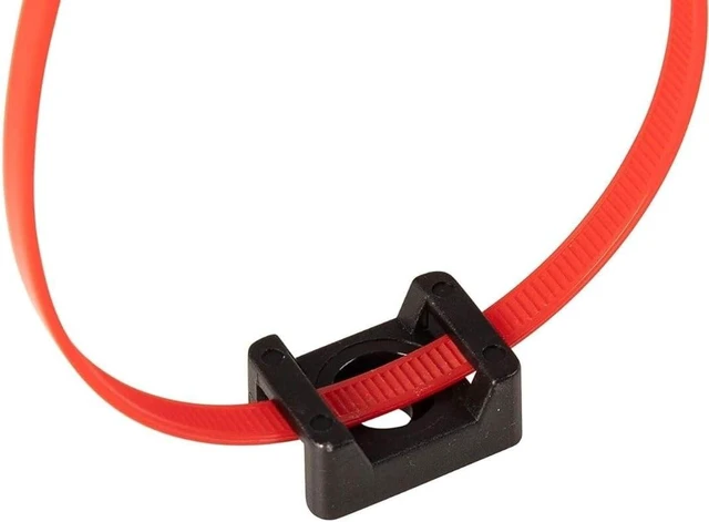 Alt view image 2 of 7 - Saddle Type Cable Tie Screw Mounts Cable Bundle Fasteners Nylon 66 94V-2 Zip Tie Anchors 0.14 in Screw Hole Fits Zip Ties Up To 0.2 in Wide Operating -40°F to +185°F Black 100 Pack