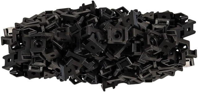 Alt view image 4 of 7 - Saddle Type Cable Tie Screw Mounts Cable Bundle Fasteners Nylon 66 94V-2 Zip Tie Anchors 0.14 in Screw Hole Fits Zip Ties Up To 0.2 in Wide Operating -40°F to +185°F Black 100 Pack