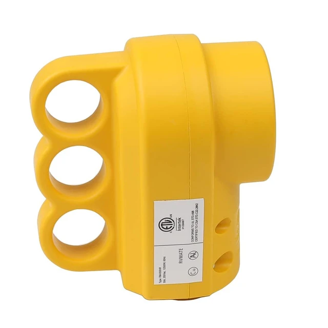 Alt view image 4 of 4 - Nema 6-50R 50A 250V Female Welder Socket 50-Amp 250 Volt 6-50 Welder Replacement Receptacle, ETL Verified, Yellow Color