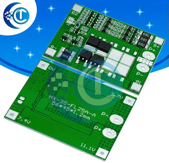Main image of 3S 15A BMS Protection Board Lithium Battery Management Module 11.1V 12.6V Battery Balancer with Overcharge Over-Discharge Over-Current and Short Circuit Protection for DIY Battery Packs