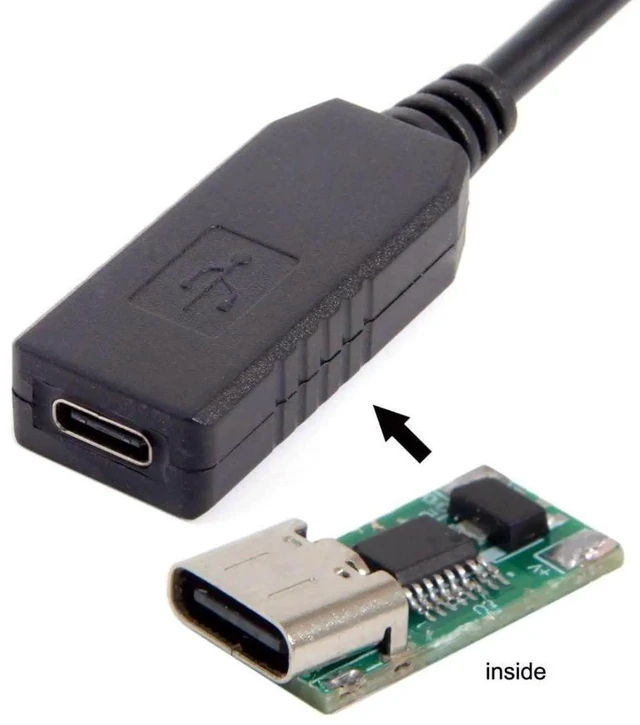 Alt view image 4 of 6 - USB-C PD Trigger Cable 65W Fixed 20V Output Type-C to 4.0x1.7mm Center Positive DC Power Cord PD3.0/PD3.1 E-Marker Laptop Charging Cable with 20AWG Copper Wire Protection IC