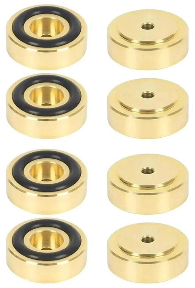 Alt view image 3 of 3 - AJMRTC Brass Chopping Board Feet NonSlip Rubber Pad Mounting Feet AntiSlip Cutting Board Supports Countertop Protectors for Kitchen Worktops and Flat Tabletop Items 8Pcs