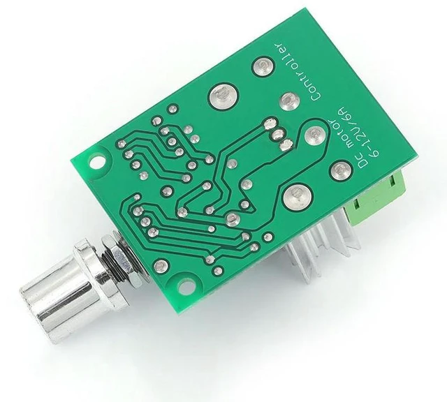 Alt view image 3 of 3 - PWM DC Motor Speed Controller Module 6V-12V 6A Adjustable Voltage Regulator Board with ON/OFF Switch DC Motor Speed Control for Small Motors Fan Control DIY Electronics & Automation