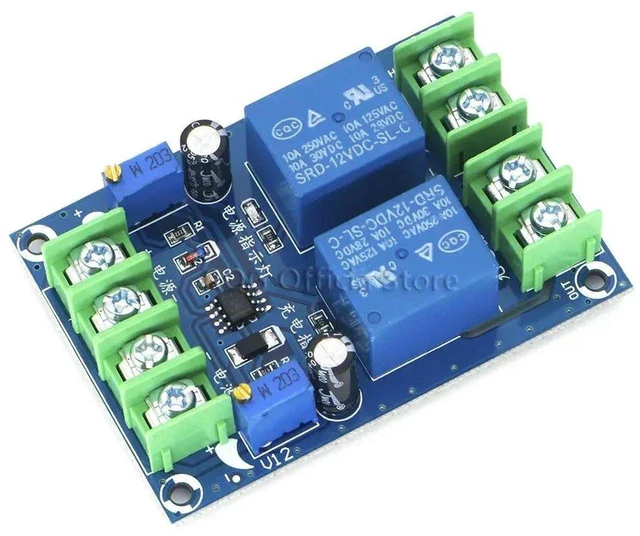 Alt view image 2 of 3 - DC12V 10A Automatic Power Switching Module Emergency Backup Power Supply Charging Controller Main/Backup Source Transfer Switch Battery Charging Control for UPS and Monitoring Equipment
