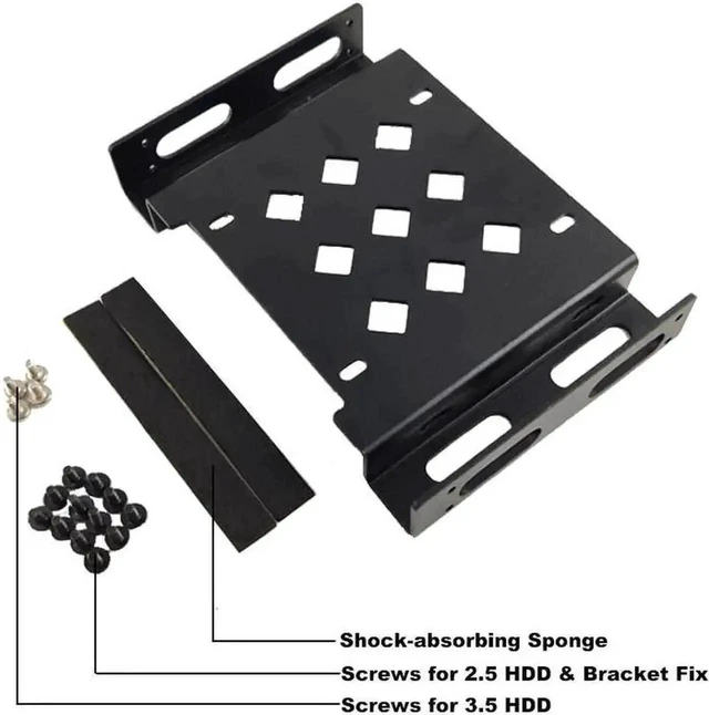 Alt view image 6 of 6 - 5.25 Inch Drive Bay Mounting Bracket for 3.5/2.5 Inch HDD SSD Aluminum PC Case Storage Drive Bay Adapter SATA & IDE Hard Drive Installation Mounting Kit