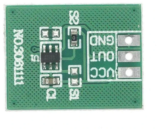 Alt view image 2 of 3 - TTP223-BA6 Capacitive Touch Sensor Module Single Point Touch Button Switch Capacitance Induction Touch Module Penetrable Isolation Touch Pad Digital Level Output Smart Home DIY Control