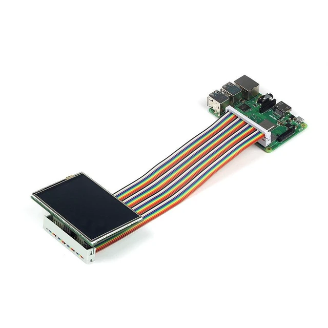 Alt view image 5 of 5 - 40pin IDC Male to Female GPIO Ribbon Cable Flat Breadboard Jumper Wires Separable Assembly Kit for Raspberry Pi 5/3/2 Model B/B+ with 3.5/5 inch TFT Touch Screen LCD Display Rainbow 8inch