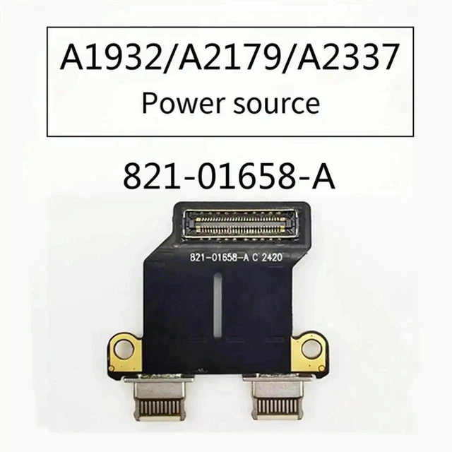 Alt view image 2 of 4 - USB-C DC Power Jack Flex Cable USB-C Power I/O Board Replacement Charging and Data Transfer Port Repair Part 820-01161-A/821-01658-A Compatible with MacBook Air 13 Inch A1932/A2179/A2337