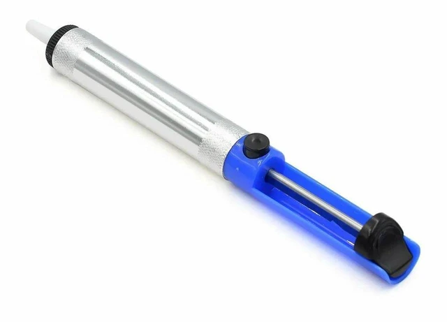 Alt view image 3 of 3 - Aluminum Desoldering Pump Manual Solder Sucker Vacuum Desoldering Tool Spring-Loaded Hand Press Solder Removal Pen Heat-Resistant Tip for PCB Circuit Board Repair Electronics Welding Maintenance
