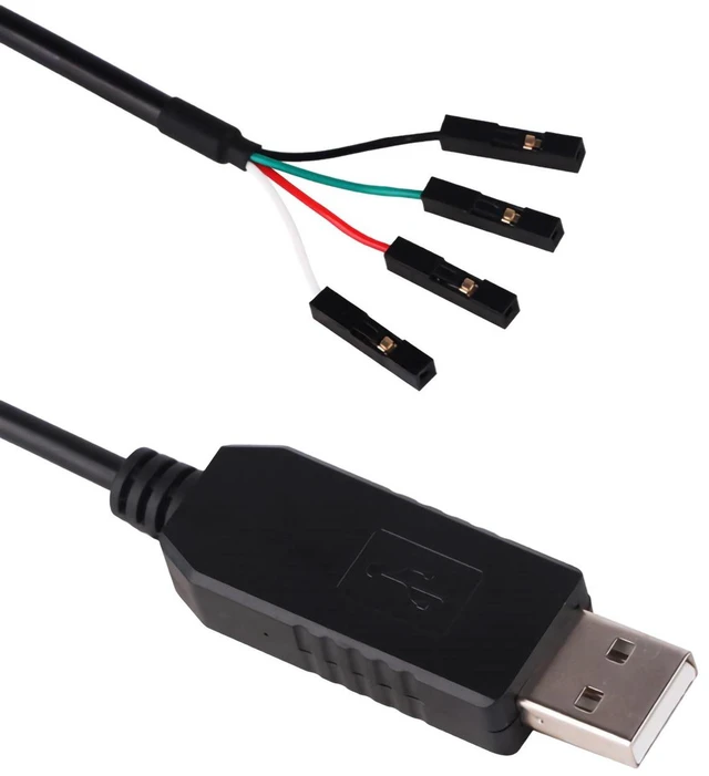 Main image of TTL-232R-3V3 USB to TTL Serial Cable 3.3V 4-Pin Header UART Converter Adapter FT232RL USB 2.0 Full Speed Interface TXD RXD VCC GND 300 Baud to 3 Mbaud Compatible with Windows/Linux