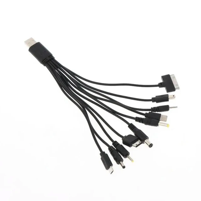 Alt view image 3 of 6 - 10-in-1 USB Charging Cable Universal Micro USB Charger Adapter Wire DC Plug Mobile Phone Charging Cord Phone Charger Cable USB Power Cable for Phones 20cm
