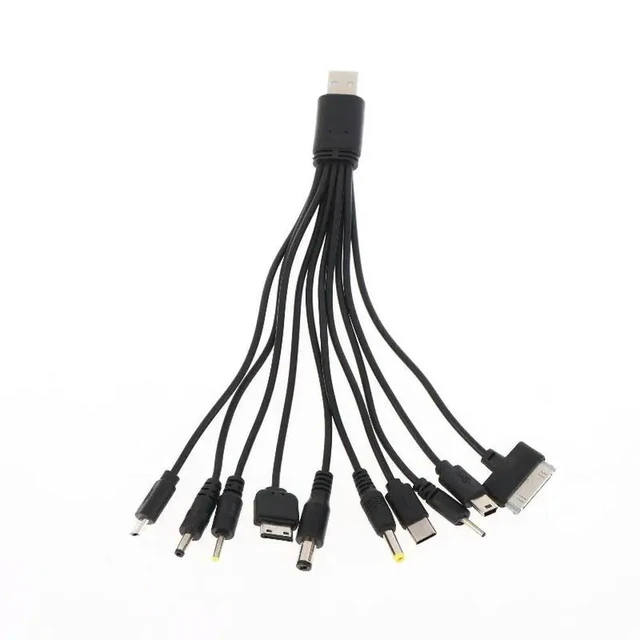 Alt view image 4 of 6 - 10-in-1 USB Charging Cable Universal Micro USB Charger Adapter Wire DC Plug Mobile Phone Charging Cord Phone Charger Cable USB Power Cable for Phones 20cm