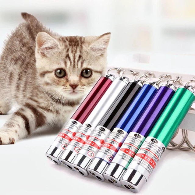 Main image of Pet Toy Laser Pointer for Cats Interactive Cat Laser Toy with Red Infrared Light Mini Portable Laser Cat Wand One-Button Indoor Play and Exercise Teaser Safe Gentle Output