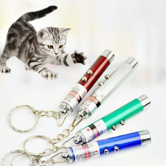 Alt view image 7 of 7 - Pet Toy Laser Pointer for Cats Interactive Cat Laser Toy with Red Infrared Light Mini Portable Laser Cat Wand One-Button Indoor Play and Exercise Teaser Safe Gentle Output