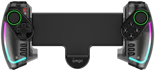 Alt view image 6 of 7 - Bluetooth Wireless Gamepad Controller Stretchable Mobile Gaming Gamepad with RGB Light and Linear Vibration Gaming Controller for Android/iOS Tablet Phone and PC