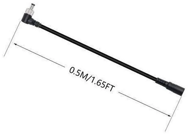 Alt view image 5 of 7 - DC Extension Cable 5.5mm x 2.1mm 90 Degree Right Angle Power Extension Wire Male to Female Cable with Lock Nut For 12V Power Adapter and CCTV Security Camera 2 Pack 0.5M/1.65FT