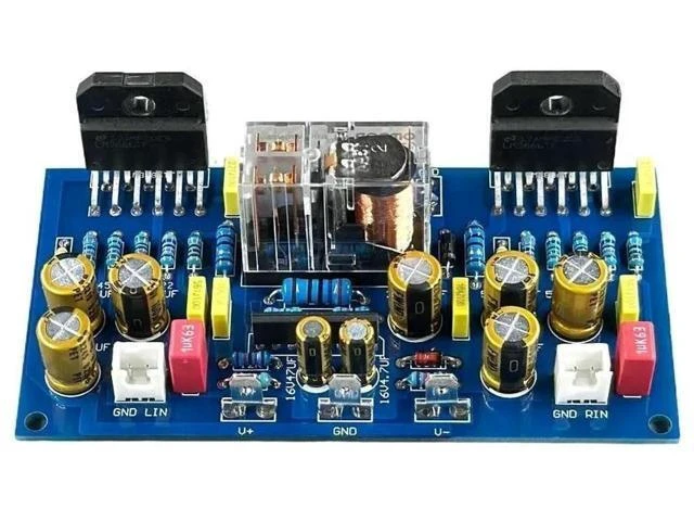 Alt view image 4 of 6 - LM3886TF 68W+68W Dual Channel Audio Amplifier Board HiFi Stereo Power Amplifier Module Stereo Sound Circuit Board with Speaker Protection Audio Power Circuit
