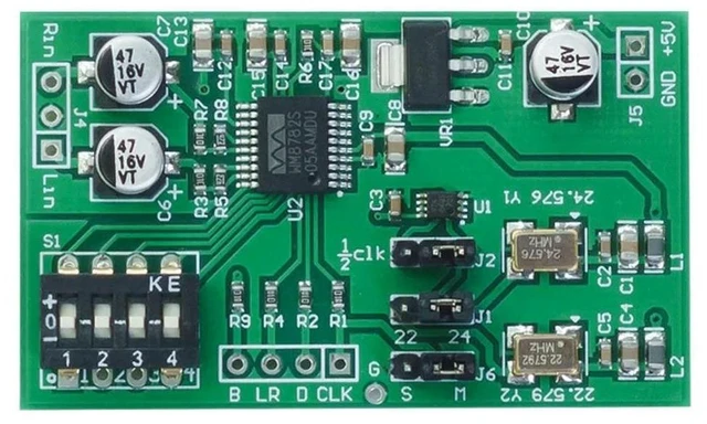 Alt view image 4 of 6 - WM8782 Dual Channel 24-bit ADC Data Acquisition Card AUX Analog Audio Input to I2S Digital Output Module 24-bit 192K Audio Analog-to-Digital Converter Board I2S Audio Interface