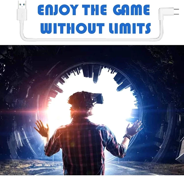 Alt view image 6 of 7 - USB C Link Cable USB 3.2 Gen 1 VR Headset Data Cable USB 3.0 to USB C High Speed Transfer Fast Charging Extension Cable 90 Degree Right Angle Connector For Quest 2 Gaming PC 16ft 16feet 5M
