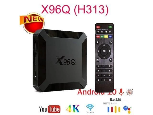 Alt view image 6 of 7 - X96Q 4K TV Box 2GB RAM 16GB eMMC H313 Quad Core Media Player 2.4G WiFi AV USB RJ45 Ethernet TF Card DC 5V/2A Netflix YouTube Set Top Box 10 Set Top Boxes