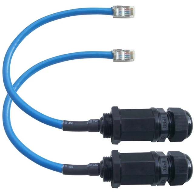 Alt view image 6 of 7 - M20 RJ45 Cat6 IP68 Waterproof Panel Mount Connector Shielded Male to Female Ethernet Coupler Field Installable Network Cable Adapter for Outdoor IP Cameras 2PCS