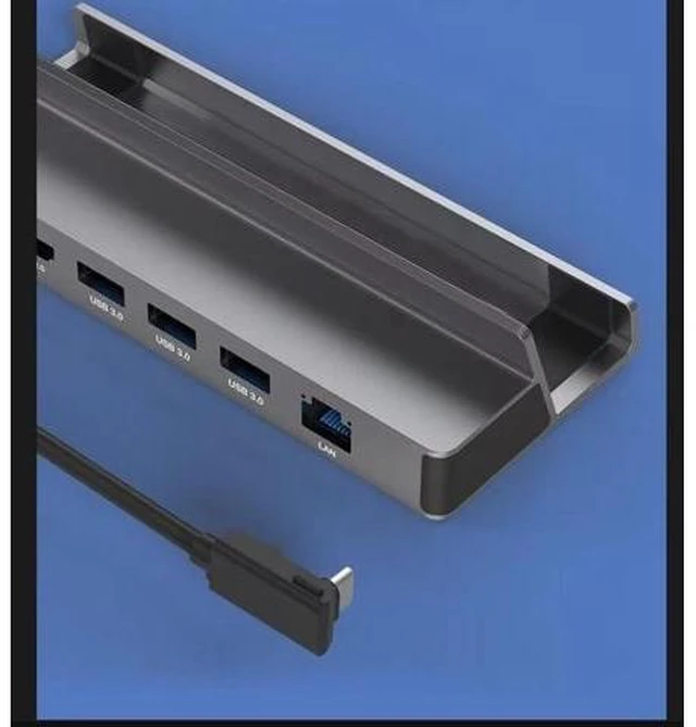 Alt view image 6 of 6 - 6-in-1 Docking Station Steam Deck Dock with HDMI 4K@60Hz Giga-bit Ethernet 3 USB-A 3.0 Ports USB-C 100W Charging Compatible with Steam Deck OLED ROG Ally X Legion Go and Claw
