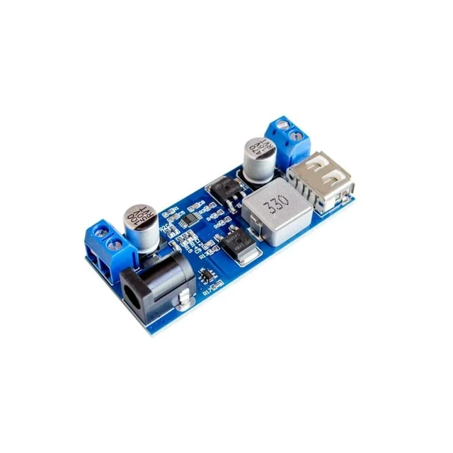 Alt view image 4 of 4 - DC-DC Step Down Power Supply Module 24V/12V Input to 5V 5A Output Adjustable Buck Converter USB Charging Module Step-down Voltage Converter For LM2596S Phone Charging
