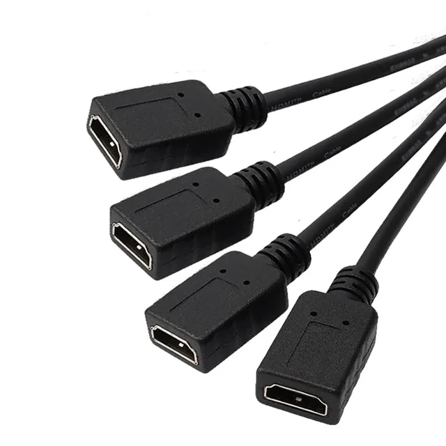 Alt view image 4 of 7 - VHDCI SCSI 68Pin Male to 4-Port HDMI Female Breakout Cable Adapter Multi-Monitor Display Splitter for Graphics Cards HDMI 1.4b Up to 1920x1080 Multi-Screen Output