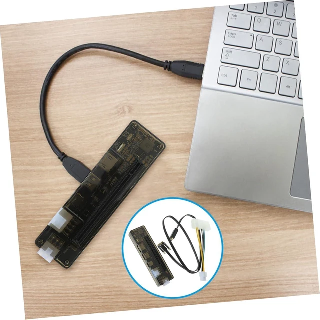 Alt view image 3 of 7 - PCB Video Card Docking Station External Graphics Card Adapter Laptop Graphics Expansion Dock Portable Notebook Video Card Dock with DC Interface Support up to 150W for Gamers and Professionals