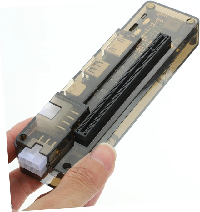 Alt view image 5 of 7 - PCB Video Card Docking Station External Graphics Card Adapter Laptop Graphics Expansion Dock Portable Notebook Video Card Dock with DC Interface Support up to 150W for Gamers and Professionals