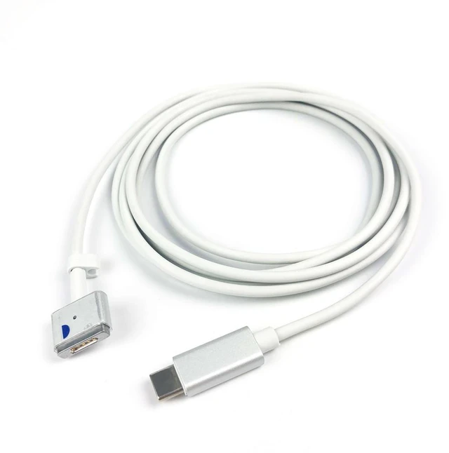 Alt view image 2 of 7 - 100W USB-C to MagSafe 2 T-Tip PD Power Charging Cable Adapter 15V-20V 3A-5A Input 100W Output Compatible with Apple MacBook Air/Pro A1436/A1466/A1465/MD223/A1435/A1502/A1398/A1424
