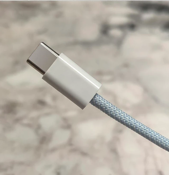 Alt view image 2 of 5 - USB-C to USB-C Fast Charging Cable Braided PD Power Cord with 60W/100W High Power Delivery E-Marker Chip High-Speed Data Sync Wire For iPhone 15 Series Macaron