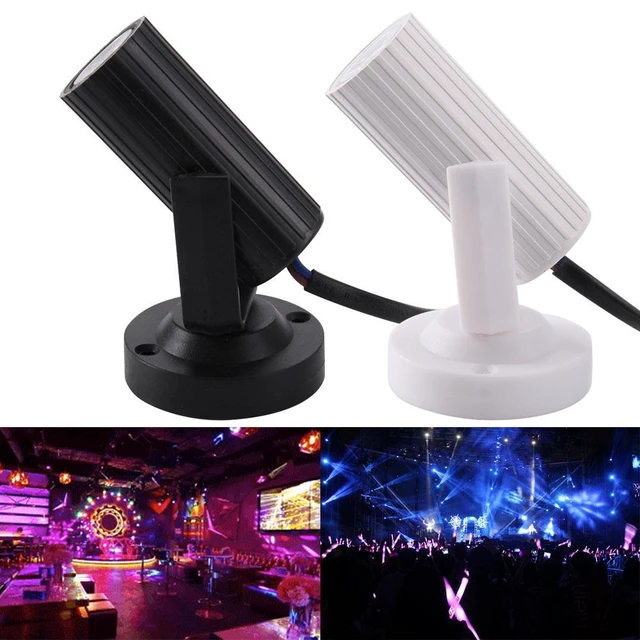 Alt view image 2 of 4 - Mini LED Stage Light Portable White Spotlight Lamp Compact Disco Atmosphere Night Light Indoor Accent Lighting for KTV Bar Bedroom Game Room Party Decor Black Casing