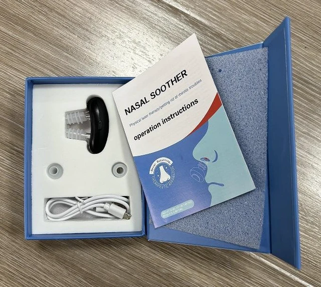 Alt view image 3 of 5 - Smart Infrared Nasal Therapy Device 630-660nm Red Light Rhinitis Relief Instrument Portable Rechargeable Nasal Care Cleaner Allergy Congestion and Dryness Relief One-Button Control