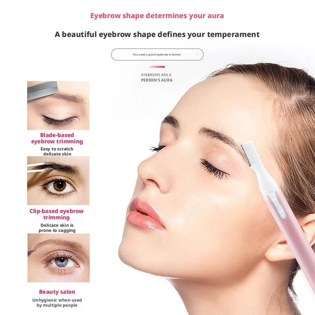 Alt view image 3 of 4 - Electric Eyebrow Trimmer Automatic Eyebrow Razor and Facial Hair Remover for Women Painless Hair Removal Tool with High-Speed Rotating Blade One-Button Operation Compact Beauty Grooming Kit