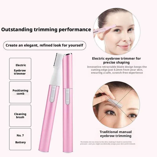Alt view image 2 of 4 - Electric Eyebrow Trimmer Automatic Eyebrow Razor and Facial Hair Remover for Women Painless Hair Removal Tool with High-Speed Rotating Blade One-Button Operation Compact Beauty Grooming Kit