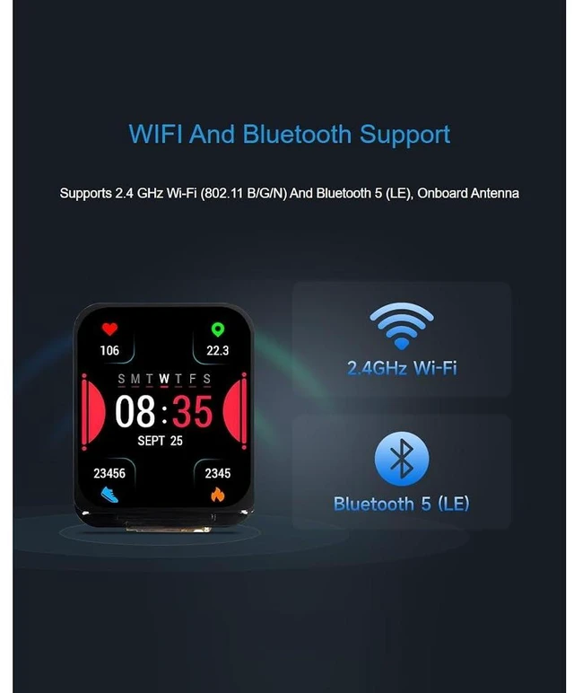 Alt view image 4 of 7 - ESP32-S3-LCD-1.69 Development Board 1.69inch IPS LCD Display 240x280 262K Color Micro Screen ST7789V2 SPI Communication Wi-Fi Bluetooth 5 LE Accelerometer Gyroscope Sensor
