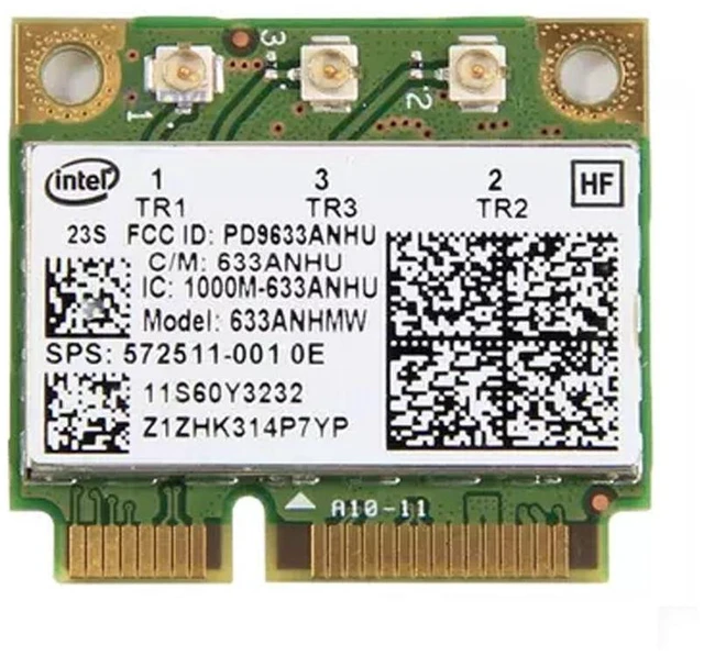 Main image of 633ANHMW WiFi Card Intel Ultimate-N 6300 Wireless Network Adapter 802.11 abgn WiFi Card FRU 60Y3233 572511-001 Special Edition BIOS For T410/T420/X230/T430/T530