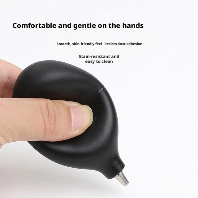 Alt view image 4 of 5 - Rubber Air Blower Dust Remover Lens Cleaning Air Pump Dust Blaster Bulb Bellows with Precision Narrow Nozzle Elastic Non-Scratch Cleaning Tool for Camera Phone Keyboard and Electronics Black
