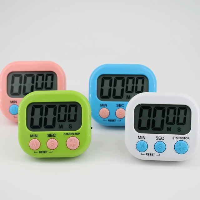 Alt view image 2 of 2 - Large Screen Electronic Digital Timer Countdown Timer Stopwatch and Alarm Clock Multi-Function Student Time Management Reminder for Kitchen Study Fitness and Home Use Pink