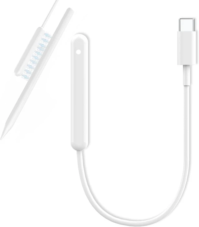 Main image of Magnetic Pencil Charger Adapter Wireless Charging Cable with USB-C Jack Status Indicator Smart Chip Overvoltage and Overcurrent Protection Lightweight Design For Apple Pencil 2nd Generation