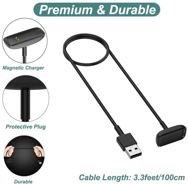 Alt view image 3 of 7 - Magnetic Smartwatch Charging Cable USB Replacement Charger Cord with Strong Magnetic Connection 5V/1A Input Over-Current and Over-Voltage Protection 3.3ft/1m 2-Pack