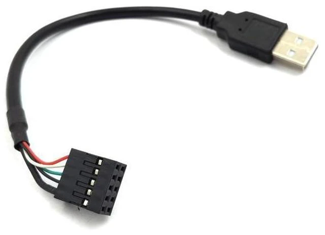 Alt view image 3 of 6 - USB 2.0 Type A Male to 9 Pin Female Dupont Cable 9 Pin USB Header Motherboard Adapter Cord 2.54mm Pitch Pure Copper USB Connector Cable for Standard USB 2.0 Connection 0.2M 2 Pack