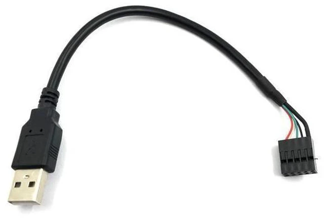 Alt view image 5 of 6 - USB 2.0 Type A Male to 9 Pin Female Dupont Cable 9 Pin USB Header Motherboard Adapter Cord 2.54mm Pitch Pure Copper USB Connector Cable for Standard USB 2.0 Connection 0.2M 2 Pack